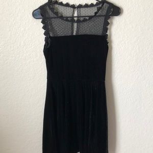Black Velvet Lace Dress